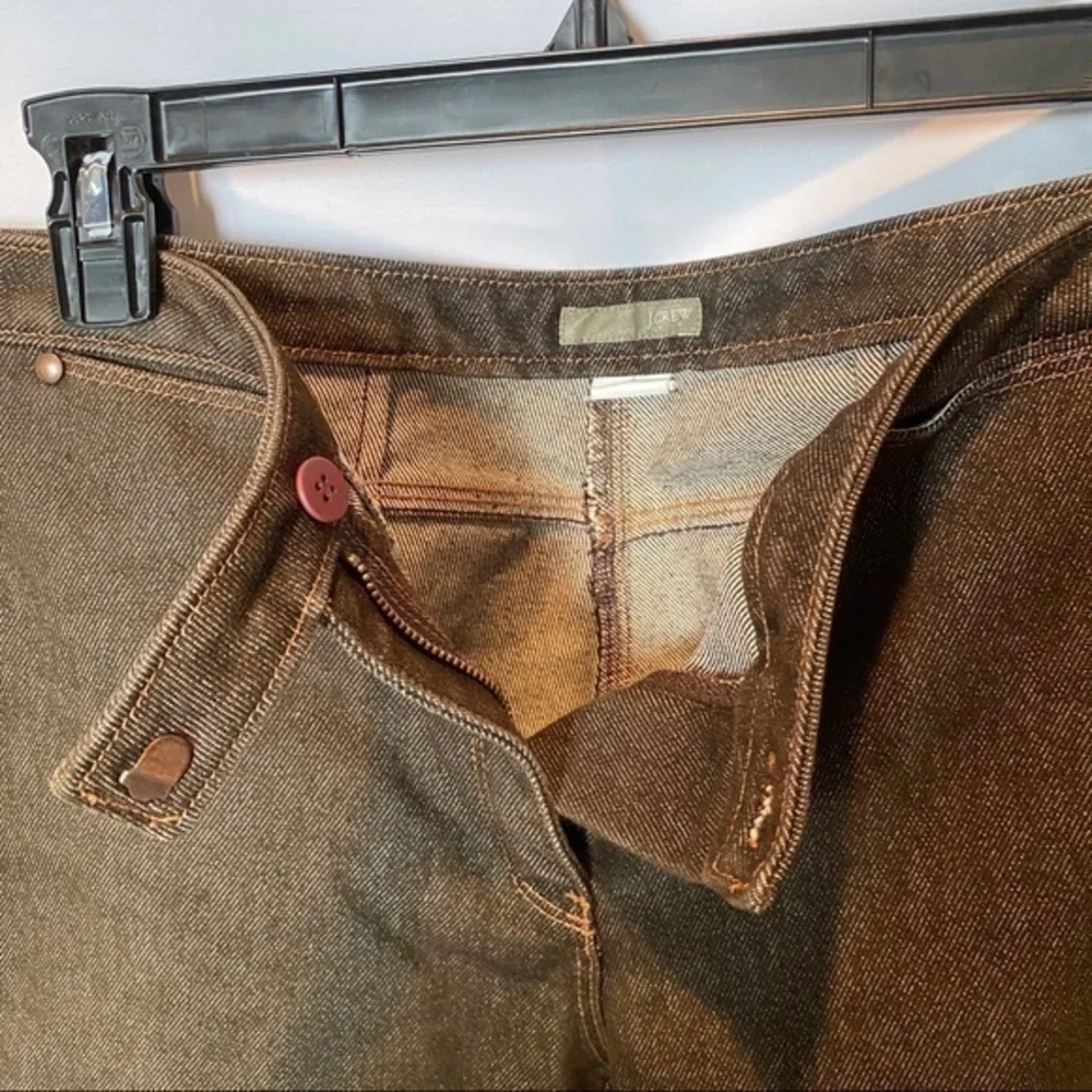 J Crew Brown Jeans Sz 4 Straight Leg. Like New